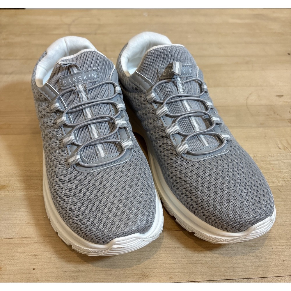 Danskin Womens Stamina Slip On Sneaker Shoes Ultra Light Comfort Grey White US 8